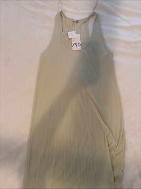 Zara Light Sage Green Maxi Dress